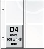 10 gaines transparentes D4  4 poches DAVO 23704