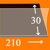 25 bandes Hawid simple soudure fond noir 210 x 30 mm HA1030 324076