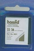 50 pochettes Hawid 6021 simple soudure fond noir 22 x 26 mm ID104