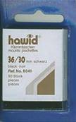 50 pochettes Hawid 6041 simple soudure fond noir 36 x 30 mm ID113