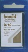 50 pochettes Hawid 6057 simple soudure fond noir 26 x 40 mm ID110