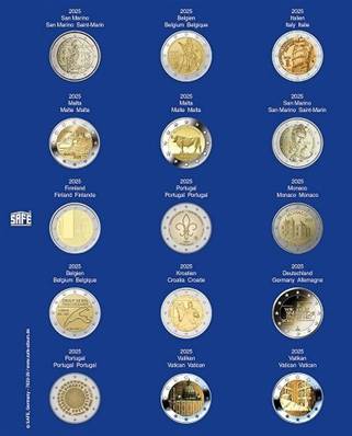 feuille Topset 39 pour pieces de 2 euros 2025 SAFE 7822-39