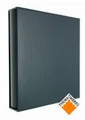 Reliure  14 anneaux Skai et etui assorti bleu cobalt Safe 805 815