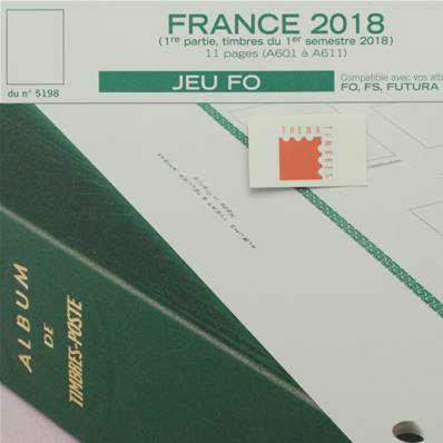 Jeu France Futura FO 2018 1er semestre Yvert et Tellier 132369