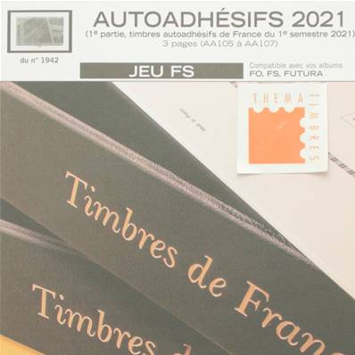 Jeu France Futura FS 2021 1er sem. Autoadhésifs Yvert 135884