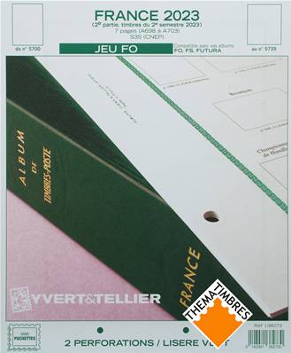 Jeu France Futura FO 2023 2e semestre Yvert et Tellier 138273