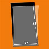 50 pochettes 32 mm x 53 mm simple soudure fond noir Yvert 18015