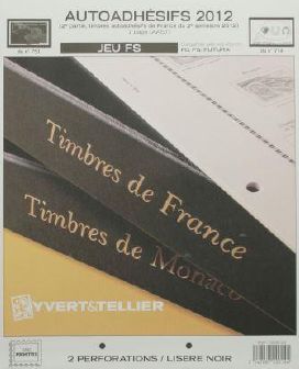 Jeu France Futura FS 2012 2e semestre Autoadhésifs Yvert et Tellier 720014