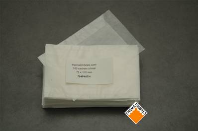 100 sachets cristal 75 x 102 mm + 16 mm de rabat