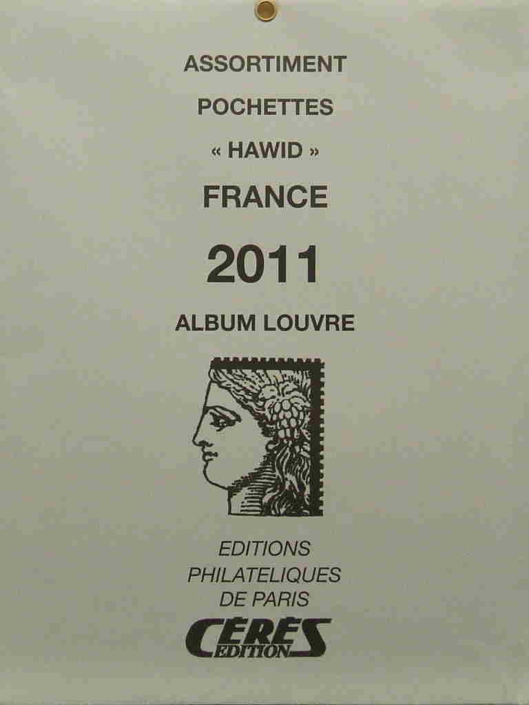 Jeu de pochettes pour feuilles France 2011 Album Louvre Edition Ceres HBA11