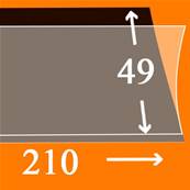 25 bandes Hawid simple soudure fond noir 210 x 49 mm HA1049 308536