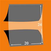 50 pochettes ID double soudure fond noir 20 x 24 mm ID1011