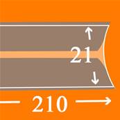 25 bandes ID double soudure fond noir 210 x 21 mm ID1021