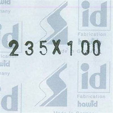 10 bandes Hawid double soudure fond noir 235 x 100 mm ID1100 HA235100