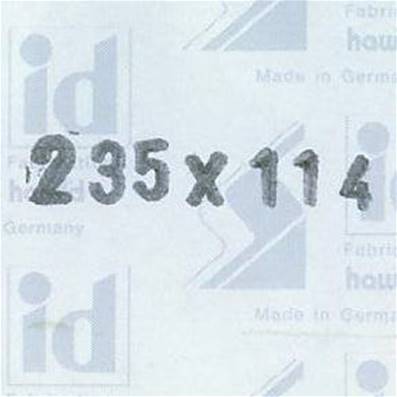 10 bandes ID double soudure fond noir 235 x 114 mm ID1114 HA235114