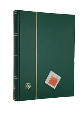 classeur pour timbres 64 pages blanches BASIC W64 vert Leuchtturm 317477