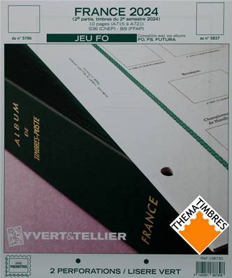 Jeu France Futura FO 2024 2e semestre Yvert et Tellier 138730