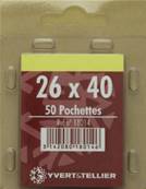 50 pochettes 26 mm x 40 mm simple soudure fond noir Yvert 18014