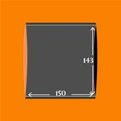 10 pochettes 150 x 143 D  double soudure fond noir YT18150
