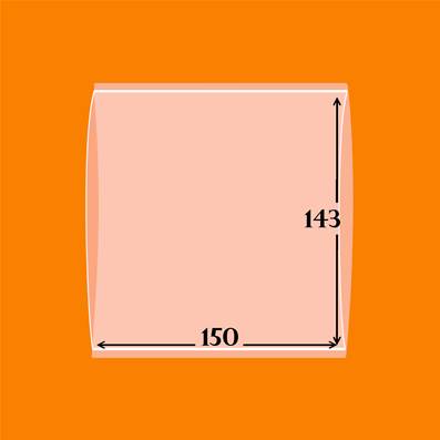 10 pochettes 150 x 143 D double soudure fond transparent YT181508