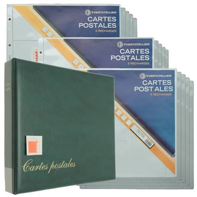 Album Luxe garni Cartes Postales Modernes Vert Yvert et Tellier 20055