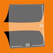 50 pochettes ID double soudure fond noir 20 x 24 mm ID1011