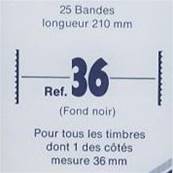 25 bandes Hawid double soudure fond noir 210 x 36 mm ID1036