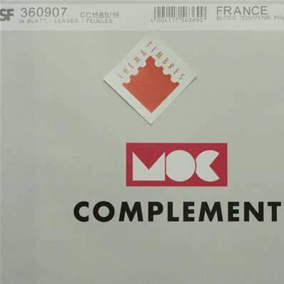 Feuilles France 2018 Blocs Souvenirs à pochettes MOC CC15BS/18 360907