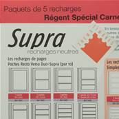 5 recharges neutres Regent Supra transparente carnet Yvert et Tellier 12850