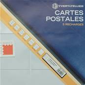 5 recharges CPM horizontales pour cartes postales Yvert et Tellier 2008