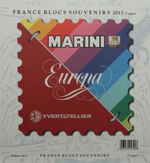 Jeu Blocs Souvenirs France 2013 Yvert et Tellier Marini 840901