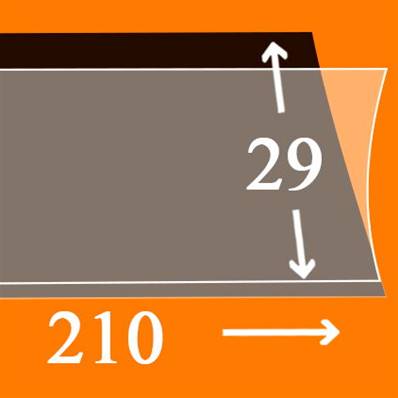 25 bandes Hawid simple soudure fond noir 210 x 29 mm HA1029 309167