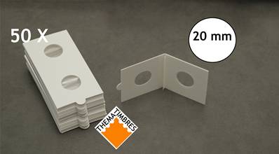 lot de 50 étuis carton HB autocollants 20 mm Hartberger 50020TH