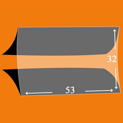 50 pochettes ID double soudure fond noir 53 x 32 mm ID1015