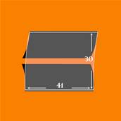 50 pochettes ID double soudure fond noir 41 x 30 mm ID1018