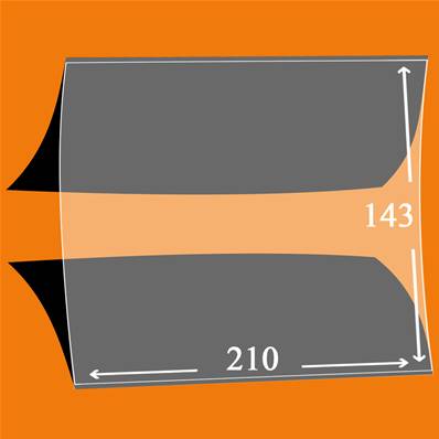10 pochettes Hawid double soudure fond noir 210 x 143 mm ID1224