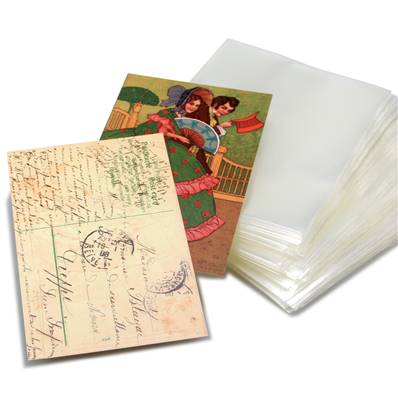 100 etuis souples neutres pour CPA Cartes postales anciennesID 1740