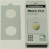 25 cadres autocollants 27.5 mm pour pieces Leuchtturm KRS27.5 308858