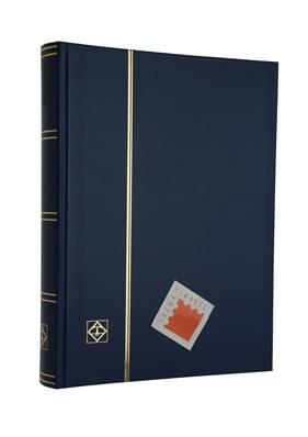 classeur pour timbres 64 pages noires BASIC S64 bleu Leuchtturm 327853