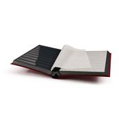 classeur pour timbres 64 pages noires BASIC S64 rouge Leuchtturm 330026