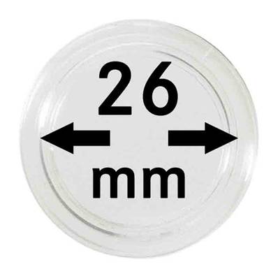 10 Capsules 26 mm pour pieces 2 euros LINDNER 2250026P