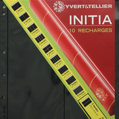10 recharges Initia 2 bandes verticales Yvert et Tellier 24406