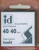 50 pochettes Hawid double soudure fond noir 40 x 40 mm ID1017