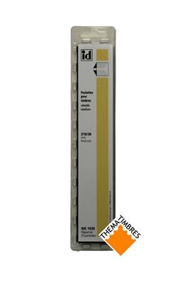 25 bandes ID double soudure fond noir 210 x 30 mm ID1030