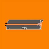 25 bandes ID double soudure fond noir 210 x 50 mm ID1050