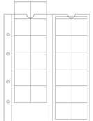 5 Feuilles monnaies Optima 34 à 24 cases de 34mm M24 Leuchtturm 319236