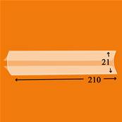 22 bandes Lindner double soudure fond transparent 210 x 21 mm HA3021