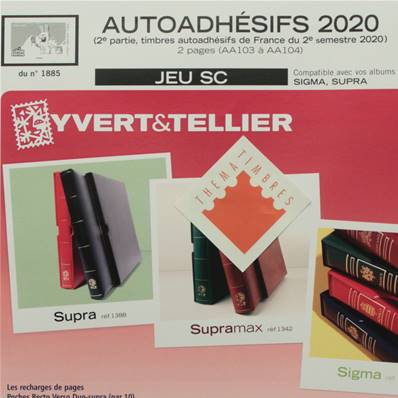 Jeu France SC 2020 2e semestre Autoadhésifs Yvert et Tellier 135404