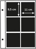 recharge 5 feuilles plastique 6 poches fond noir Futura E6 Yvert et Tellier 1636