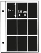 recharge 5 feuilles plastique 9 poches fond noir Futura E9 Yvert et Tellier 1639